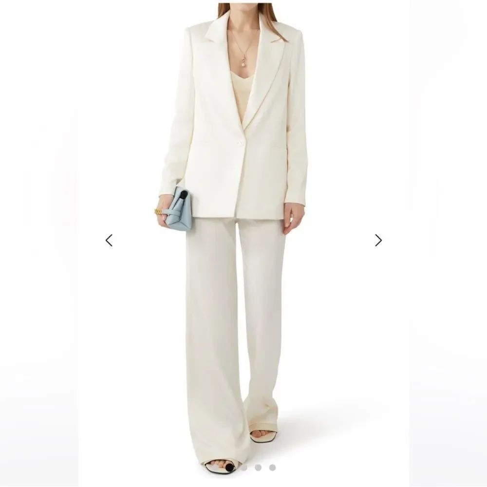 Alice + Olivia Denny Satin Crepe Blazer
